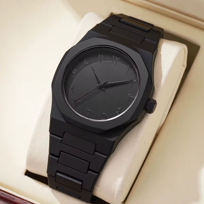 Reloj Arabigo Negro Mate