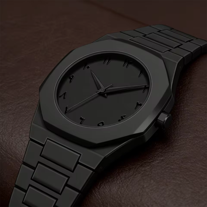 Reloj Arabigo Negro Mate
