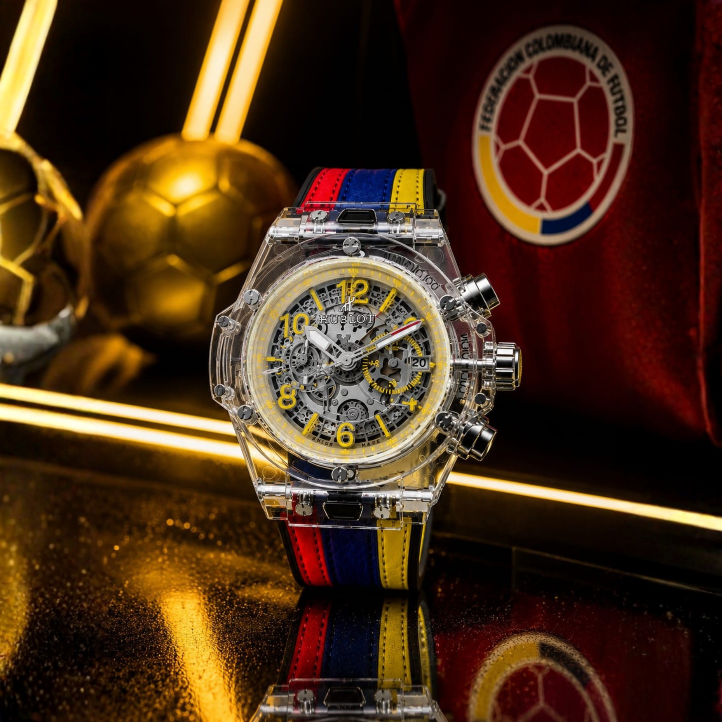 Combo Mundialista ⚽🎉Reloj + Pulsera + Estuche de lujo