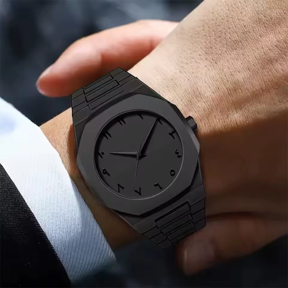 Reloj Arabigo Negro Mate